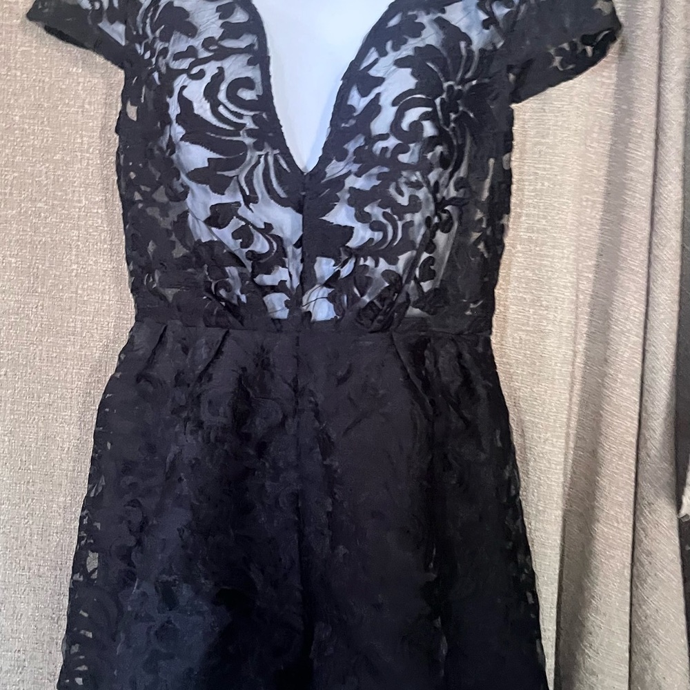 Elegant Black Lace Dress